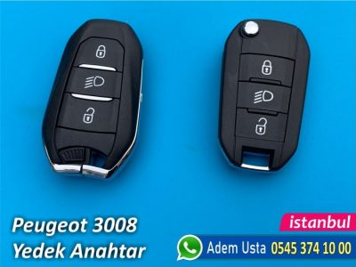 Peugeot 3008 Anahtar Yapımı | Yedek Kopyalama - Oto Anahtarcı İstanbul